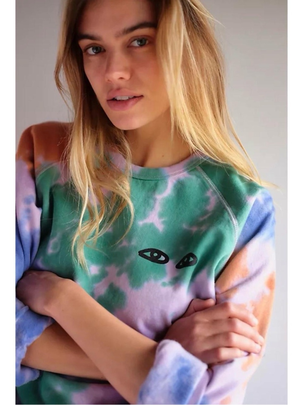 Clare V. Sweatshirt Lavender Splash Tie-Dye